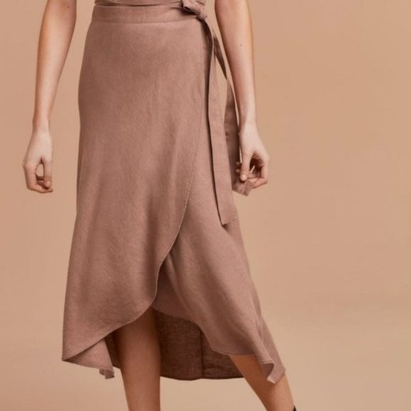 Aritzia - Wilfred - Linen Blouse and Skirt Set - Nutmeg - Size XS - Picture 6 of 10